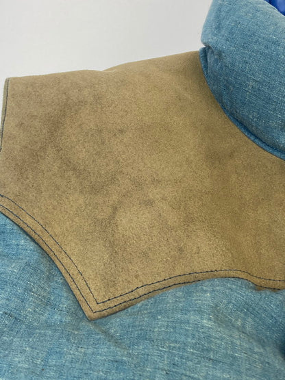 【中古品】【メンズ】 Rocky Mountain FeatherBed ロッキーマウンテンフェザーベッド × WAREHOUSE ウエアハウス 別注 コラボ DOWN VEST 450-482-72 ダウンベスト ライトアウター 145-251120-kk-06-min サイズ：38 カラー：ライトインディゴ 万代Net店