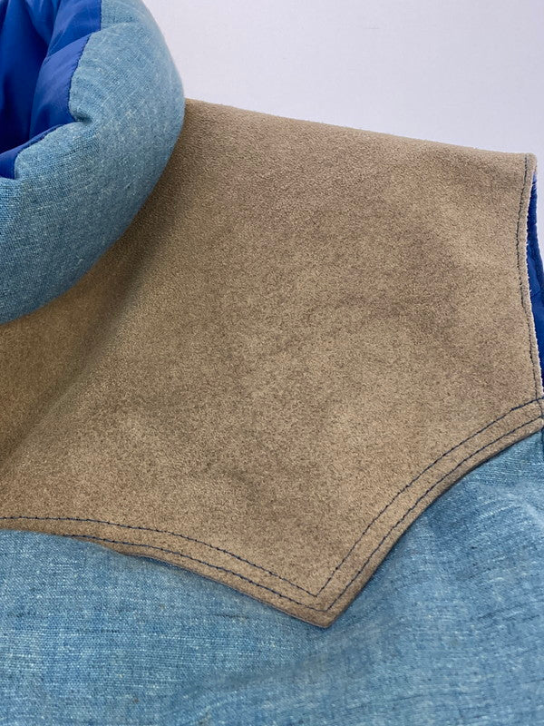 【中古品】【メンズ】 Rocky Mountain FeatherBed ロッキーマウンテンフェザーベッド × WAREHOUSE ウエアハウス 別注 コラボ DOWN VEST 450-482-72 ダウンベスト ライトアウター 145-251120-kk-06-min サイズ：38 カラー：ライトインディゴ 万代Net店