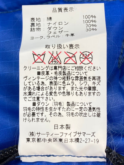 【中古品】【メンズ】 Rocky Mountain FeatherBed ロッキーマウンテンフェザーベッド × WAREHOUSE ウエアハウス 別注 コラボ DOWN VEST 450-482-72 ダウンベスト ライトアウター 145-251120-kk-06-min サイズ：38 カラー：ライトインディゴ 万代Net店