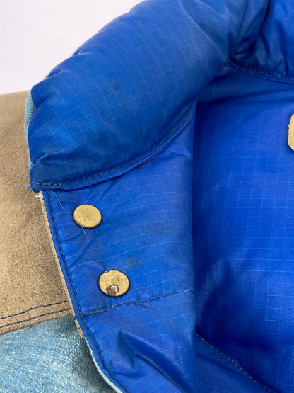 【中古品】【メンズ】 Rocky Mountain FeatherBed ロッキーマウンテンフェザーベッド × WAREHOUSE ウエアハウス 別注 コラボ DOWN VEST 450-482-72 ダウンベスト ライトアウター 145-251120-kk-06-min サイズ：38 カラー：ライトインディゴ 万代Net店