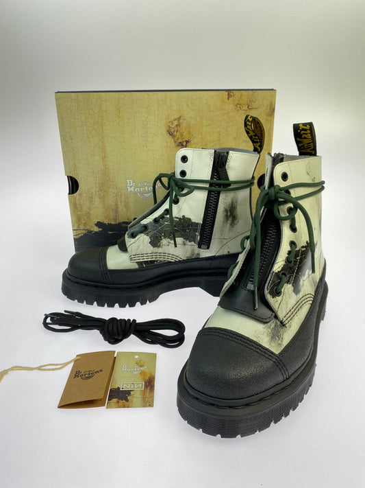 【中古美品】【メンズ】 Dr.Martens ドクターマーチン × NINE INCH NAILS ナイン・インチ・ネイルズ 別注 コラボ 24AW 8HOLE BOOTS 1460NIN 8ホールブーツ 靴 164-251120-kk-45-min サイズ：UK 8 カラー：WHITE+BLACK 万代Net店