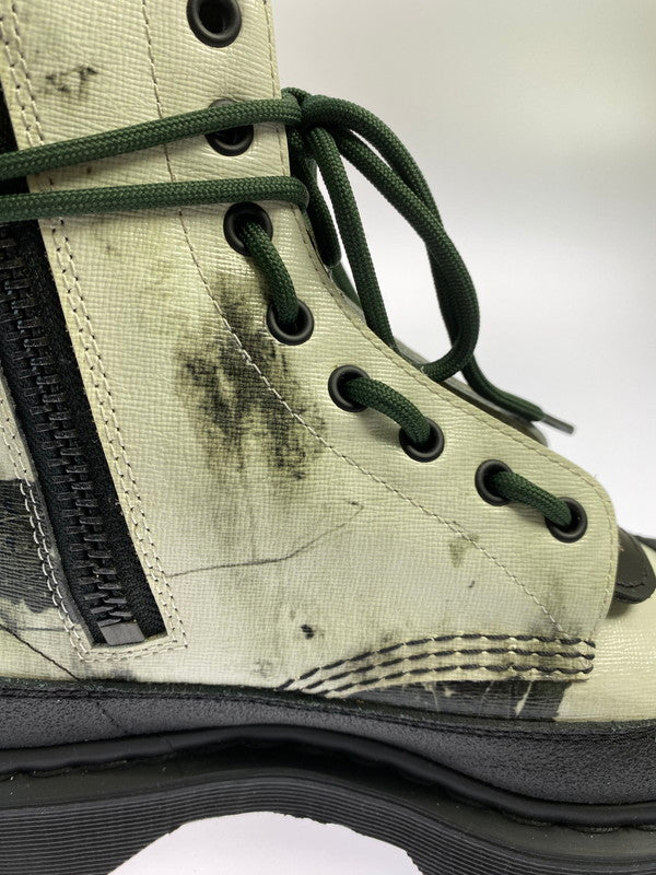 【中古美品】【メンズ】 Dr.Martens ドクターマーチン × NINE INCH NAILS ナイン・インチ・ネイルズ 別注 コラボ 24AW 8HOLE BOOTS 1460NIN 8ホールブーツ 靴 164-251120-kk-45-min サイズ：UK 8 カラー：WHITE+BLACK 万代Net店