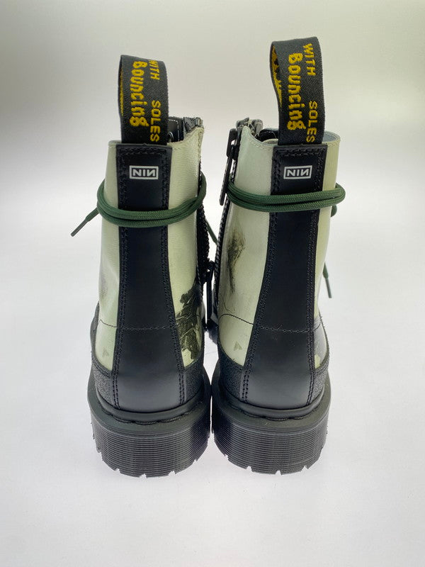 【中古美品】【メンズ】 Dr.Martens ドクターマーチン × NINE INCH NAILS ナイン・インチ・ネイルズ 別注 コラボ 24AW 8HOLE BOOTS 1460NIN 8ホールブーツ 靴 164-251120-kk-45-min サイズ：UK 8 カラー：WHITE+BLACK 万代Net店