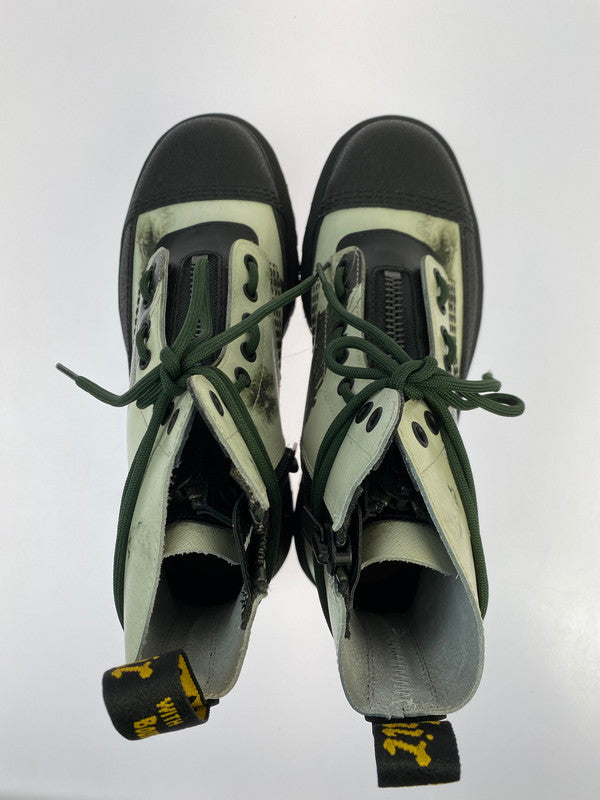 【中古美品】【メンズ】 Dr.Martens ドクターマーチン × NINE INCH NAILS ナイン・インチ・ネイルズ 別注 コラボ 24AW 8HOLE BOOTS 1460NIN 8ホールブーツ 靴 164-251120-kk-45-min サイズ：UK 8 カラー：WHITE+BLACK 万代Net店