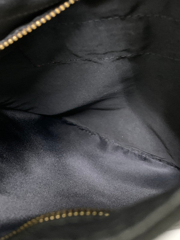 【中古品】【レディース】 PORTER ポーター × 5525 GALLERY ５５２５ギャラリー FRINGE POUCH 5525-LP10 フリンジポーチ 巾着 バッグ レザー レディース 188-251121-em-07-min カラー：ブラック 万代Net店