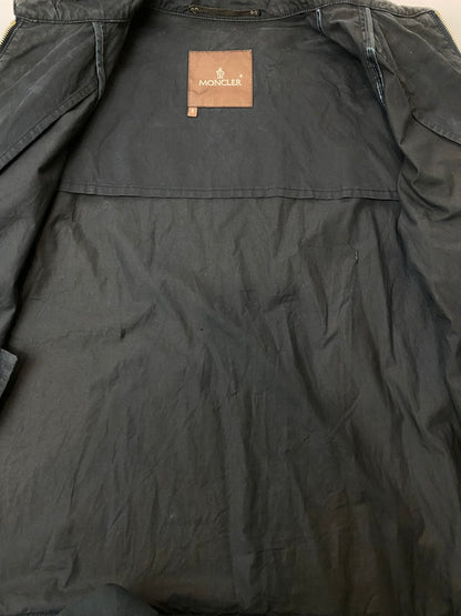 【現状渡し品】【メンズ】 MONCLER モンクレール 00's ZIP UP BLOUSON 00年代 ジップアップブルゾン ライトアウター ジャケット 茶タグ 141-251119-kk-31-min サイズ：2 カラー：ブラック 万代Net店