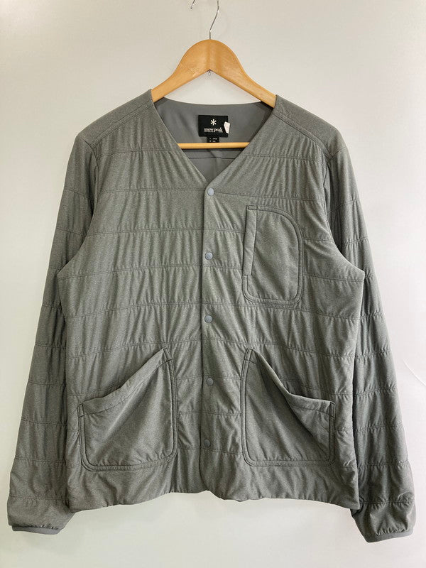 【中古品】【メンズ】 snowpeak スノーピーク FLEXIBLE INSULATED CARDIGAN SW-18SU010 フレキシブル インサレーテッド カーディガン ライトアウター ジャケット 144-251120-kk-22-min サイズ：L カラー：グレー 万代Net店