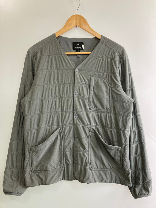 【中古品】【メンズ】 snowpeak スノーピーク FLEXIBLE INSULATED CARDIGAN SW-18SU010 フレキシブル インサレーテッド カーディガン ライトアウター ジャケット 144-251120-kk-22-min サイズ：L カラー：グレー 万代Net店