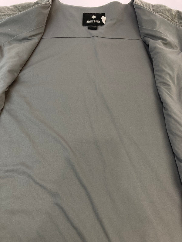 【中古品】【メンズ】 snowpeak スノーピーク FLEXIBLE INSULATED CARDIGAN SW-18SU010 フレキシブル インサレーテッド カーディガン ライトアウター ジャケット 144-251120-kk-22-min サイズ：L カラー：グレー 万代Net店