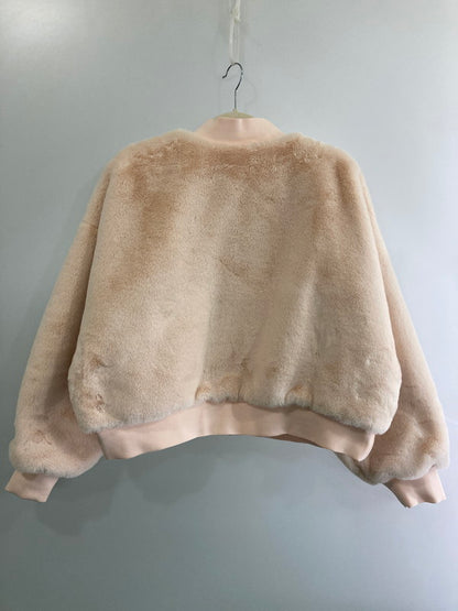 【中古品】【レディース】 NIKE ナイキ REVERSIBLE FAUX FUR BOMBER JACKET FB8693-838 リバーシブル フェイクファー ボンバージャケット アウター 168-251120-kk-02-min サイズ：XL カラー：ピンク 万代Net店