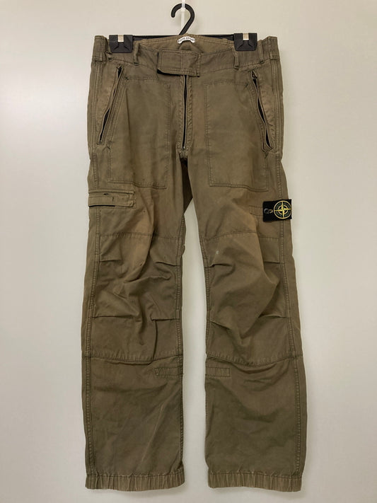 【中古品】【メンズ】 STONE ISLAND ストーンアイランド 00's PANAMA COTTON CARGO PANTS 43153A14 00年代 パナマコットン カーゴパンツ ボトムス 152-251119-kk-20-min サイズ：48 カラー：KHAKI 万代Net店