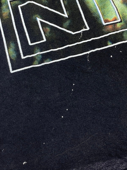 【現状渡し品】【メンズ】 NINE INCH NAILS ナイン・インチ・ネイルズ 00's BOOTLEG RAP DESIGN PRINT TEE 00年代 ブートレグ ラップデザイン プリントTシャツ 半袖 トップス 146-251120-kk-14-min サイズ：L カラー：ブラック 万代Net店