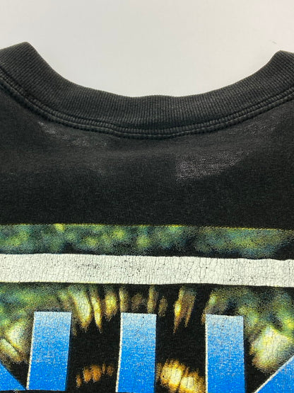 【現状渡し品】【メンズ】 NINE INCH NAILS ナイン・インチ・ネイルズ 00's BOOTLEG RAP DESIGN PRINT TEE 00年代 ブートレグ ラップデザイン プリントTシャツ 半袖 トップス 146-251120-kk-14-min サイズ：L カラー：ブラック 万代Net店