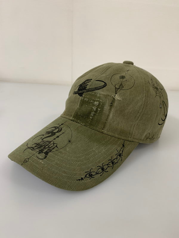 【中古品】【メンズ/レディース】 READY MADE レディメイド × DR.WOO ドクターウー CAP TATOO REDW-CO-KH-00-00-02 キャップ タトゥー 帽子 ヴィンテージ 185-251121-em-08-min サイズ：ONE SIZE カラー：オリーブ 万代Net店