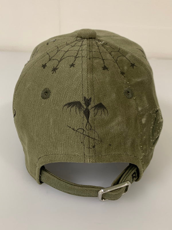 【中古品】【メンズ/レディース】 READY MADE レディメイド × DR.WOO ドクターウー CAP TATOO REDW-CO-KH-00-00-02 キャップ タトゥー 帽子 ヴィンテージ 185-251121-em-08-min サイズ：ONE SIZE カラー：オリーブ 万代Net店