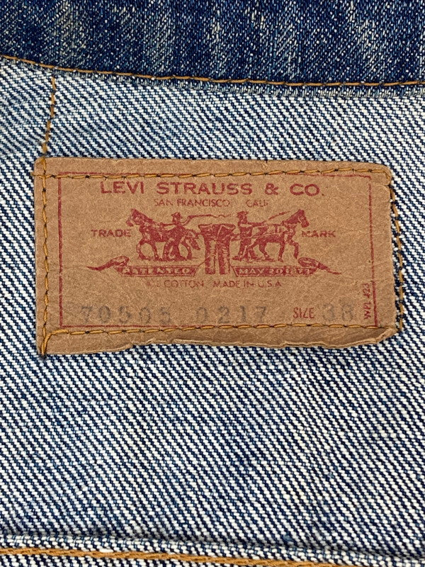 【中古品】【メンズ】 Levi's リーバイス 70-80's DENIM JACKET 70505-0217 VINTAGE 70-80年代 デニムジャケット ライトアウター ヴィンテージ Gジャン 146-251120-kk-16-min サイズ：38 カラー：インディゴ 万代Net店