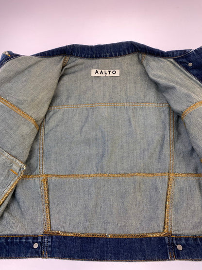 【中古品】【レディース】 AALTO アルート DENIM JACKET デニム ジャケット レディース アウター 169-260322-em-39-min サイズ：32 カラー：インディゴブルー 万代Net店