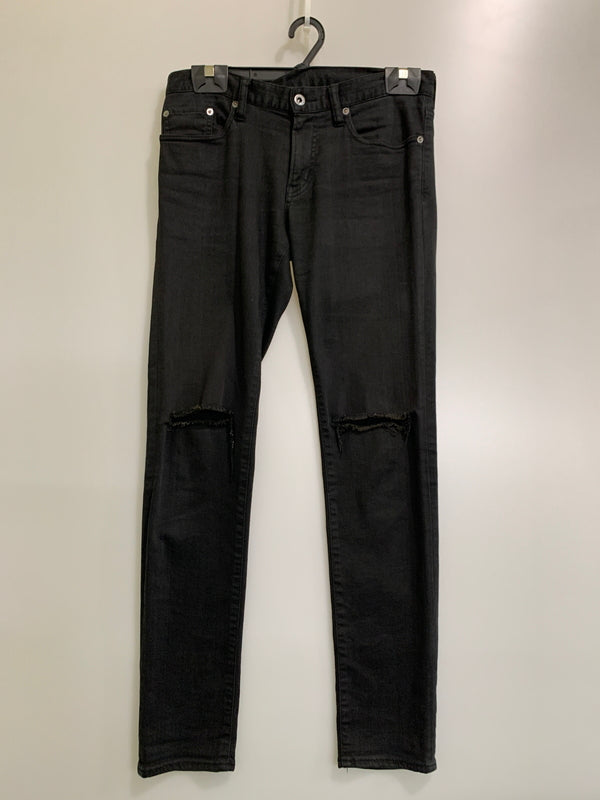 【中古品】【メンズ】 HYSTERIC GLAMOUR ヒステリックグラマー DAMAGE PANTS BLACK ダメージパンツ ブラック XXX 0651AP05 メンズ ボトムス 151-260704-hu-21-min サイズ：29 カラー：ブラック 万代Net店