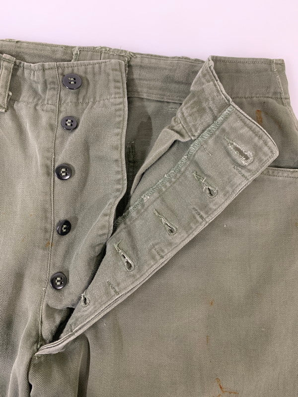 【中古品】【メンズ】 U.S.NAVY アメリカ海軍 40's N-3 UTILITY TROUSERS VINTAGE 40年代 N-3 ユーティリティートラウザーズ ボトムス パンツ 157-251119-kk-29-min サイズ：表記無し 下記参照 カラー：ミリタリーグリーン 万代Net店