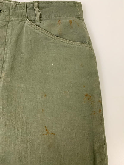【中古品】【メンズ】 U.S.NAVY アメリカ海軍 40's N-3 UTILITY TROUSERS VINTAGE 40年代 N-3 ユーティリティートラウザーズ ボトムス パンツ 157-251119-kk-29-min サイズ：表記無し 下記参照 カラー：ミリタリーグリーン 万代Net店