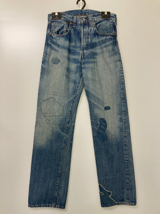 【中古品】【メンズ】 LEVI'S VINTAGE CLOTHING リーバイスビンテージクロージング 1947MODEL 501XX REPAIR PATCH DENIM PANTS 47501-0228 1947年モデル 501XX リペアパッチ デニムパンツ ボトムス ジーンズ LVC 158-251119-kk-17-min サイズ：32 カラー：ライトインディゴ 万代Net店