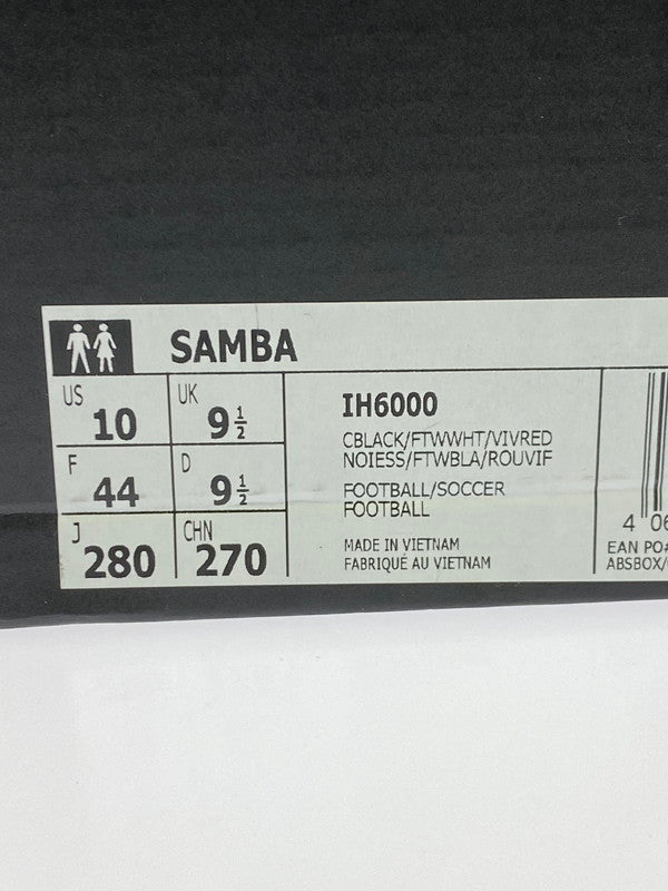 【未使用品】【メンズ】 adidas アディダス SAMBA IH6000 サンバ スニーカー 靴 161-251120-kk-39-min カラー：CBLACK/FTWWHT/VIVRED 万代Net店