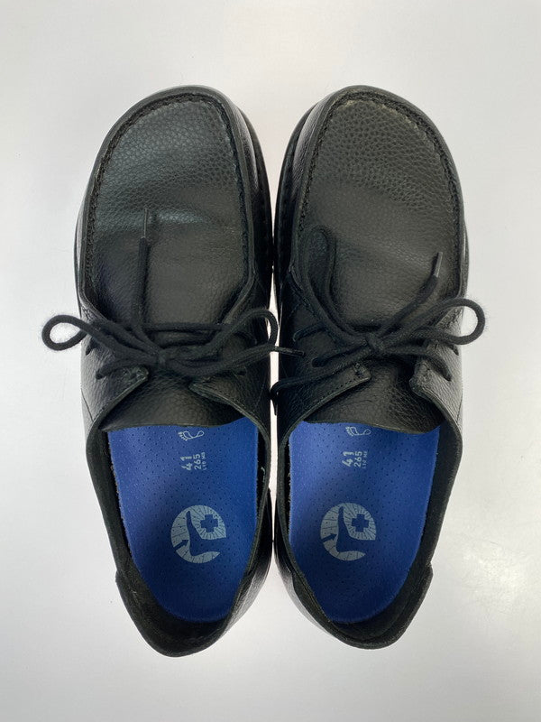 【中古美品】【メンズ】 BIRKENSTOCK ビルケンシュトック UTTI LACE 1029579 ウッティレース コンフォート フラットシューズ 革靴 164-251120-kk-44-min サイズ：41 カラー：BLACK 万代Net店