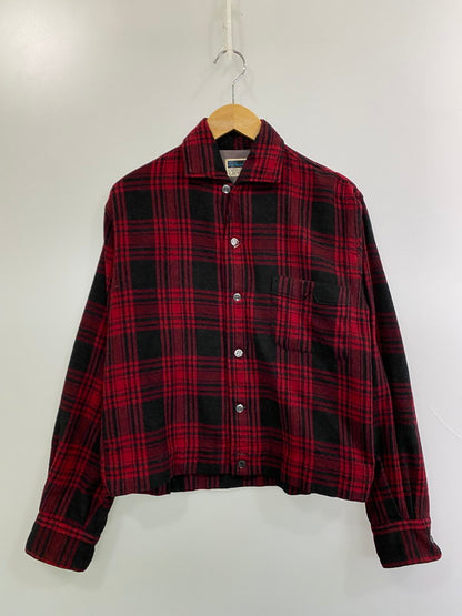 【中古品】【メンズ】 ALEXANDER'S 60's WOOL SHIRT アレクサンダース 60年代 ウールシャツ 長袖シャツ トップス 146-251125-yn-09-min サイズ：M カラー：レッド/ブラック 万代Net店