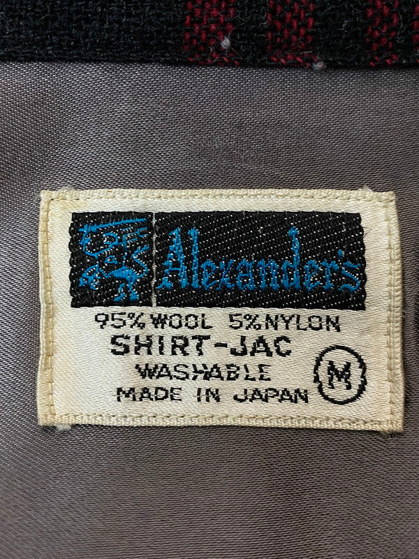 【中古品】【メンズ】 ALEXANDER'S 60's WOOL SHIRT アレクサンダース 60年代 ウールシャツ 長袖シャツ トップス 146-251125-yn-09-min サイズ：M カラー：レッド/ブラック 万代Net店