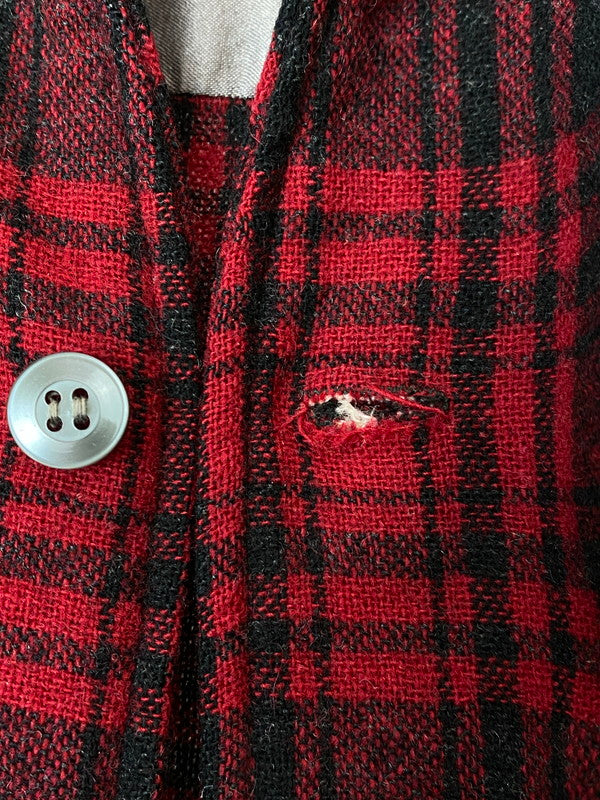 【中古品】【メンズ】 ALEXANDER'S 60's WOOL SHIRT アレクサンダース 60年代 ウールシャツ 長袖シャツ トップス 146-251125-yn-09-min サイズ：M カラー：レッド/ブラック 万代Net店