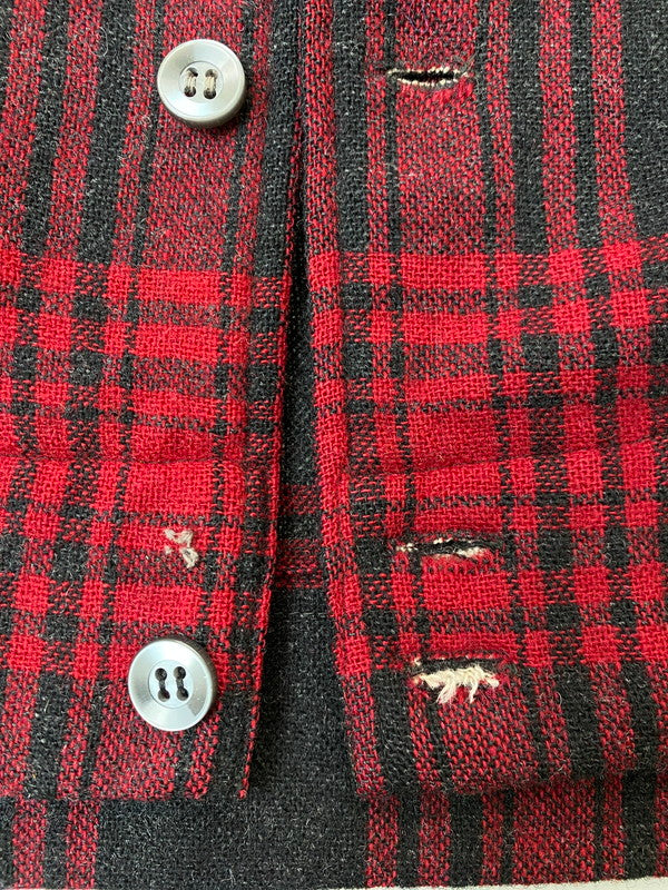 【中古品】【メンズ】 ALEXANDER'S 60's WOOL SHIRT アレクサンダース 60年代 ウールシャツ 長袖シャツ トップス 146-251125-yn-09-min サイズ：M カラー：レッド/ブラック 万代Net店