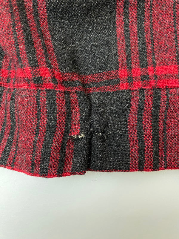 【中古品】【メンズ】 ALEXANDER'S 60's WOOL SHIRT アレクサンダース 60年代 ウールシャツ 長袖シャツ トップス 146-251125-yn-09-min サイズ：M カラー：レッド/ブラック 万代Net店