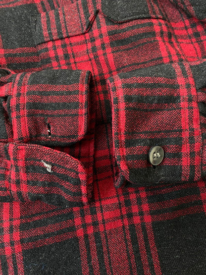 【中古品】【メンズ】 ALEXANDER'S 60's WOOL SHIRT アレクサンダース 60年代 ウールシャツ 長袖シャツ トップス 146-251125-yn-09-min サイズ：M カラー：レッド/ブラック 万代Net店