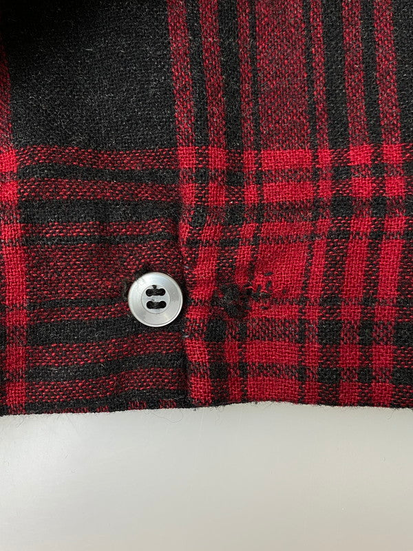 【中古品】【メンズ】 ALEXANDER'S 60's WOOL SHIRT アレクサンダース 60年代 ウールシャツ 長袖シャツ トップス 146-251125-yn-09-min サイズ：M カラー：レッド/ブラック 万代Net店