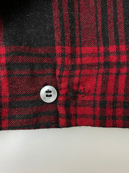 【中古品】【メンズ】 ALEXANDER'S 60's WOOL SHIRT アレクサンダース 60年代 ウールシャツ 長袖シャツ トップス 146-251125-yn-09-min サイズ：M カラー：レッド/ブラック 万代Net店