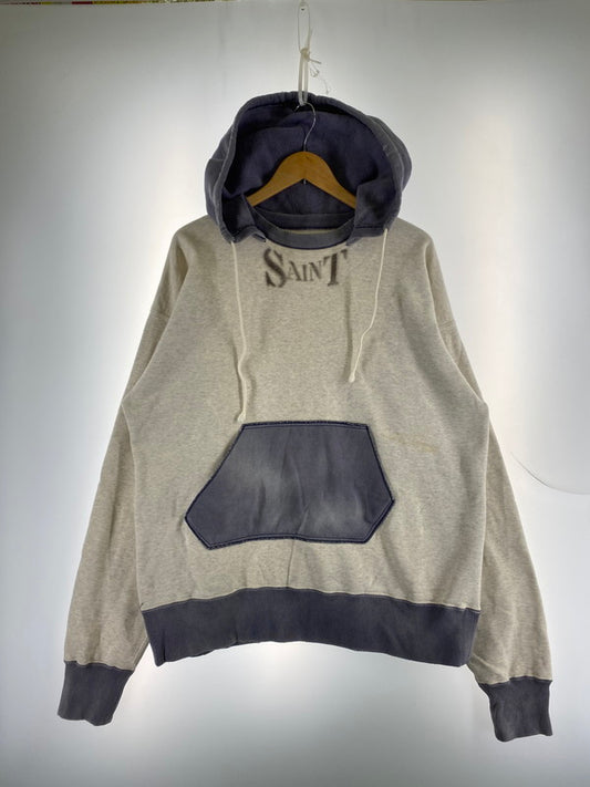 【中古品】【メンズ】 SAINT MICHAEL セント マイケル SM-S21-0000-026 21SS STENCILS HOODIE プルオーバーパーカー 140-251118-AS-22-min サイズ：XL カラー：ベージュ系 万代Net店
