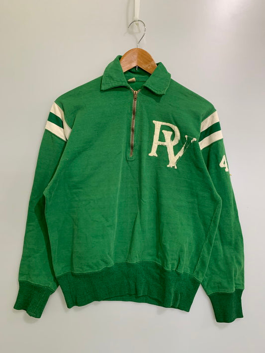 【現状渡し品】【メンズ】 RUSSELL SOUTHERN ラッセルサウザン 60's HALF ZIP SWEATSHIRT VINTAGE 60年代 ハーフジップ スウェットシャツ トップス ヴィンテージ 146-251119-kk-25-min サイズ：M カラー：グリーン 万代Net店
