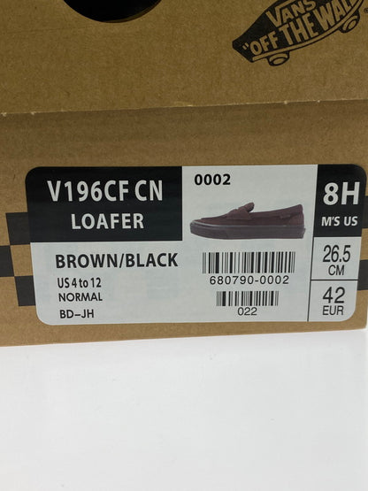 【中古品】【メンズ】 VANS バンズ LOAFER V196CF CN ローファー スニーカー 靴 162-251120-kk-42-min カラー：BROWN/BLACK 万代Net店