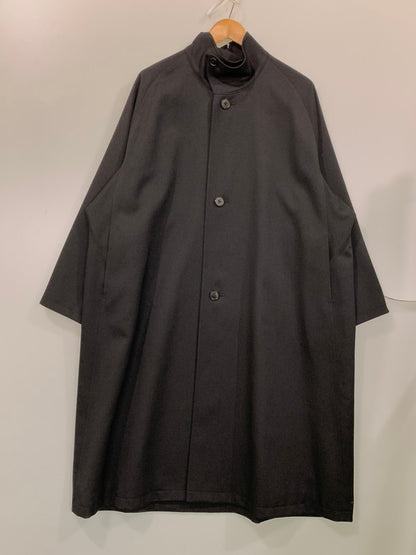 【中古品】【メンズ】 CABaN キャバン 23AW WOOL GABARDINE STAND COLLAR COAT 59-09-94-09001 ウールギャバジン スタンドカラー コート アウター 140-251119-kk-24-min サイズ：S カラー：ブラック 万代Net店