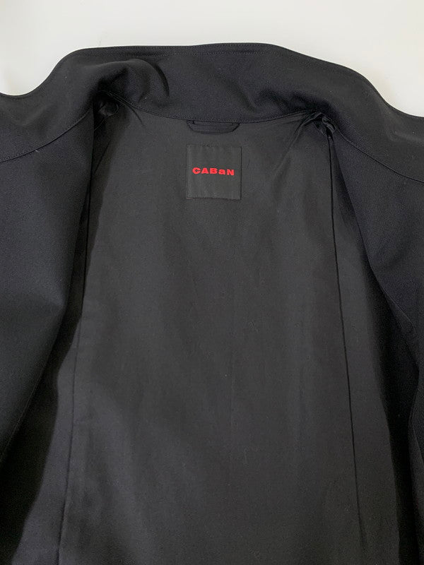 【中古品】【メンズ】 CABaN キャバン 23AW WOOL GABARDINE STAND COLLAR COAT 59-09-94-09001 ウールギャバジン スタンドカラー コート アウター 140-251119-kk-24-min サイズ：S カラー：ブラック 万代Net店