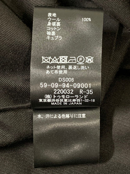 【中古品】【メンズ】 CABaN キャバン 23AW WOOL GABARDINE STAND COLLAR COAT 59-09-94-09001 ウールギャバジン スタンドカラー コート アウター 140-251119-kk-24-min サイズ：S カラー：ブラック 万代Net店