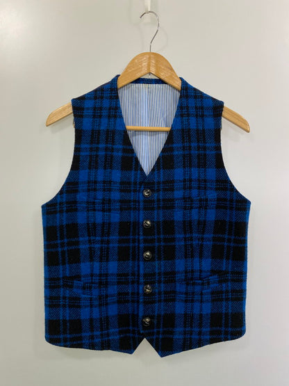 【中古品】【メンズ】 THE STYLIST JAPAN ザスタイリストジャパン HARRIS TWEED 3ピース ハリスツイード スリーピーススーツ メンズ セットアップ 140-251121-em-33-min サイズ：S カラー：ブルー/ブラック（チェック柄） 万代Net店