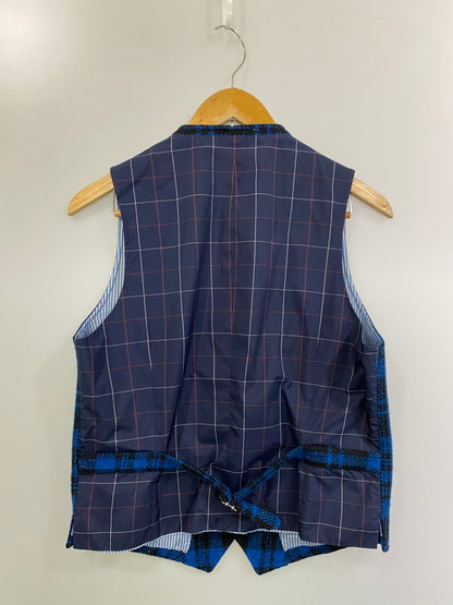 【中古品】【メンズ】 THE STYLIST JAPAN ザスタイリストジャパン HARRIS TWEED 3ピース ハリスツイード スリーピーススーツ メンズ セットアップ 140-251121-em-33-min サイズ：S カラー：ブルー/ブラック（チェック柄） 万代Net店