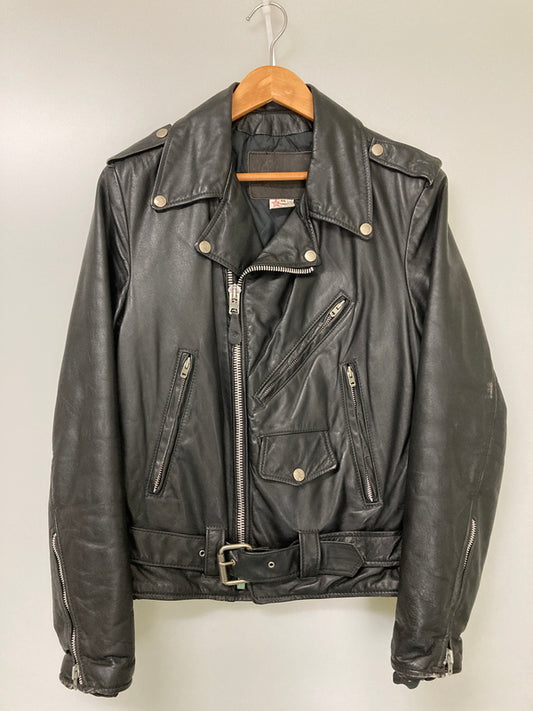 【中古品】【メンズ】 BRANDED GARMENTS ブランデッドガーメンツ LEATHER DOUBLE RIDERES JACKET レザー ダブルライダースジャケット アウター 145-251119-kk-04-min サイズ：36 カラー：ブラック 万代Net店