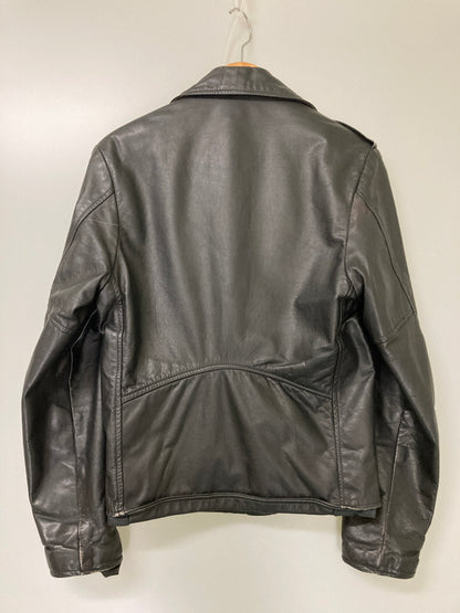 【中古品】【メンズ】 BRANDED GARMENTS ブランデッドガーメンツ LEATHER DOUBLE RIDERES JACKET レザー ダブルライダースジャケット アウター 145-251119-kk-04-min サイズ：36 カラー：ブラック 万代Net店