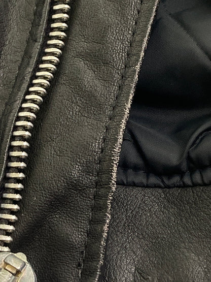【中古品】【メンズ】 BRANDED GARMENTS ブランデッドガーメンツ LEATHER DOUBLE RIDERES JACKET レザー ダブルライダースジャケット アウター 145-251119-kk-04-min サイズ：36 カラー：ブラック 万代Net店