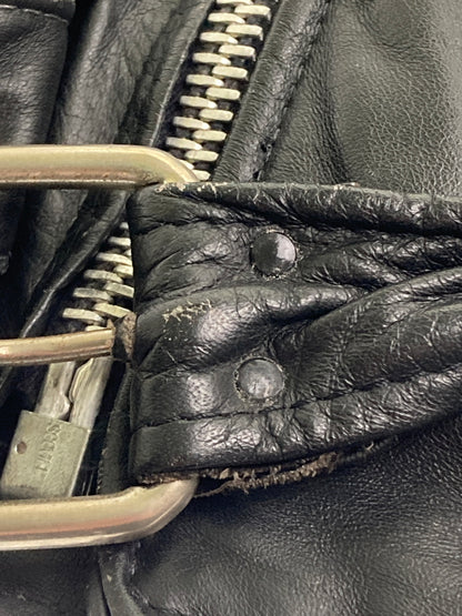 【中古品】【メンズ】 BRANDED GARMENTS ブランデッドガーメンツ LEATHER DOUBLE RIDERES JACKET レザー ダブルライダースジャケット アウター 145-251119-kk-04-min サイズ：36 カラー：ブラック 万代Net店