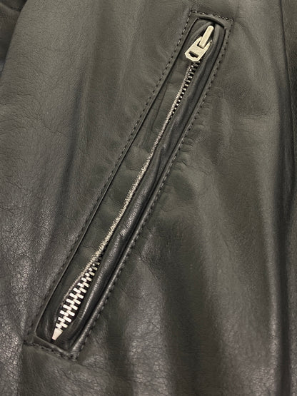 【中古品】【メンズ】 BRANDED GARMENTS ブランデッドガーメンツ LEATHER DOUBLE RIDERES JACKET レザー ダブルライダースジャケット アウター 145-251119-kk-04-min サイズ：36 カラー：ブラック 万代Net店