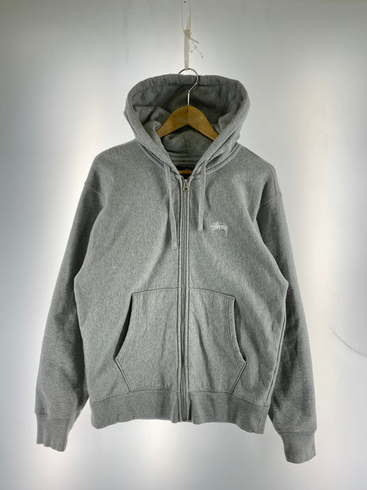 【中古品】【メンズ】 STUSSY ステューシー 118471 STOCK LOGO ZIP HOODIE フルジップパーカー 142-251118-AS-23-min サイズ：S カラー：グレー 万代Net店