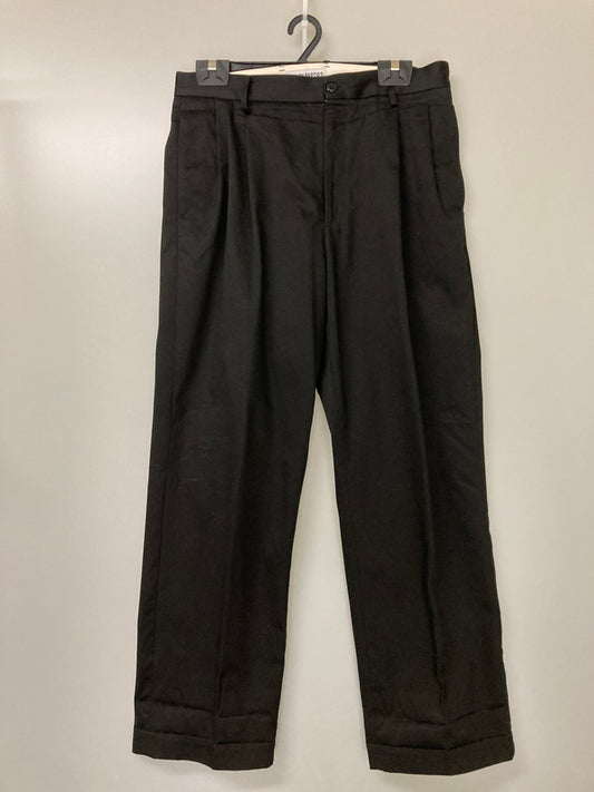 【中古品】【メンズ】 WACKO MARIA ワコマリア 24AW DOUBLE PLEATED CHINO TROUSERS 24FW-WMP-PT02 ダブルプレステッド チノ トラウザーズ ボトムス パンツ 153-251119-kk-16-min サイズ：XL カラー：ブラック 万代Net店